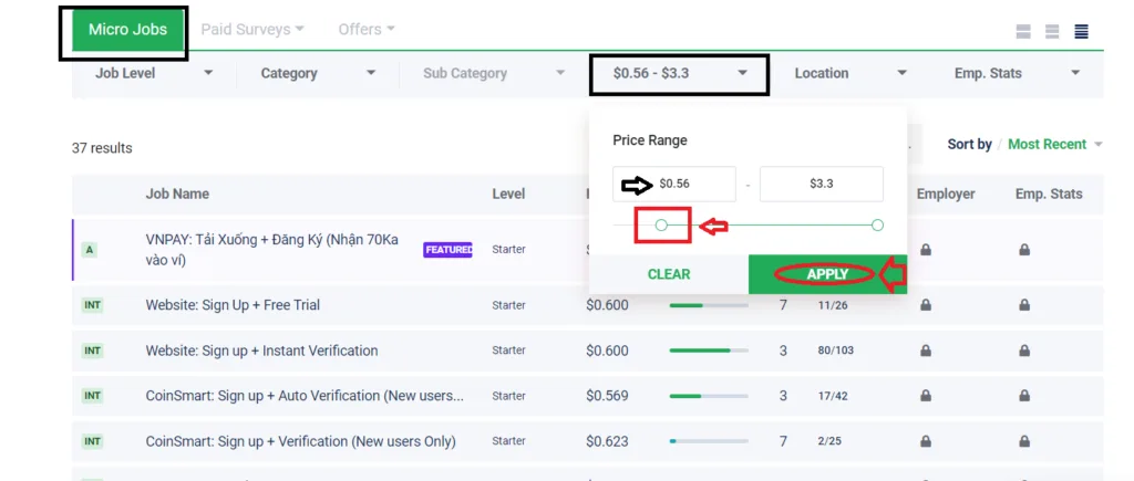 Hướng dẫn kiếm tiền online với SproutGigs 5 picoworkers