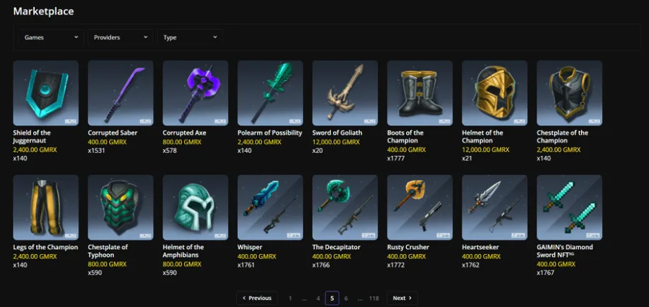 GAIMIN là gì ? Trải nghiệm chơi game và kiếm tiền trên nền tảng GAIMIN 8 marketplace-gaimin